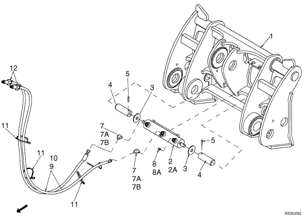 Схема запчастей Case 721E - (09-16) - COUPLER, HYDRAULIC - Z-BAR - CNH (09) - CHASSIS