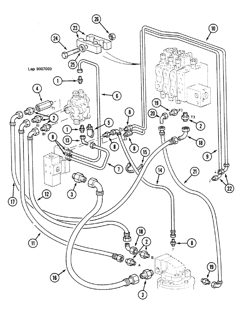 Схема запчастей Case 688C - (8C-20) - VALVE SUPPORT HYDRAULIC CIRCUIT, (10630-11128, 11130) (07) - HYDRAULIC SYSTEM