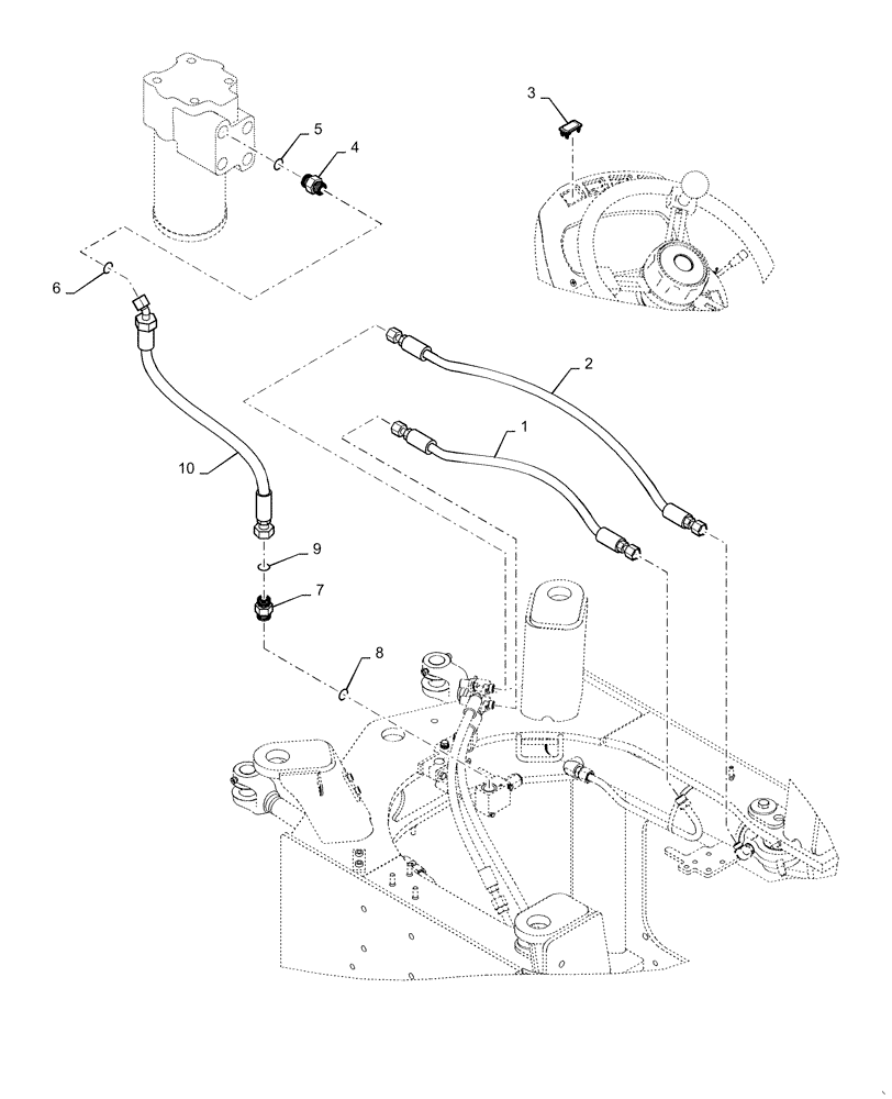 Схема запчастей Case 621F - (41.200.BO) - STEERING, NO JOYSTICK WITH AUX STEERING (41) - STEERING