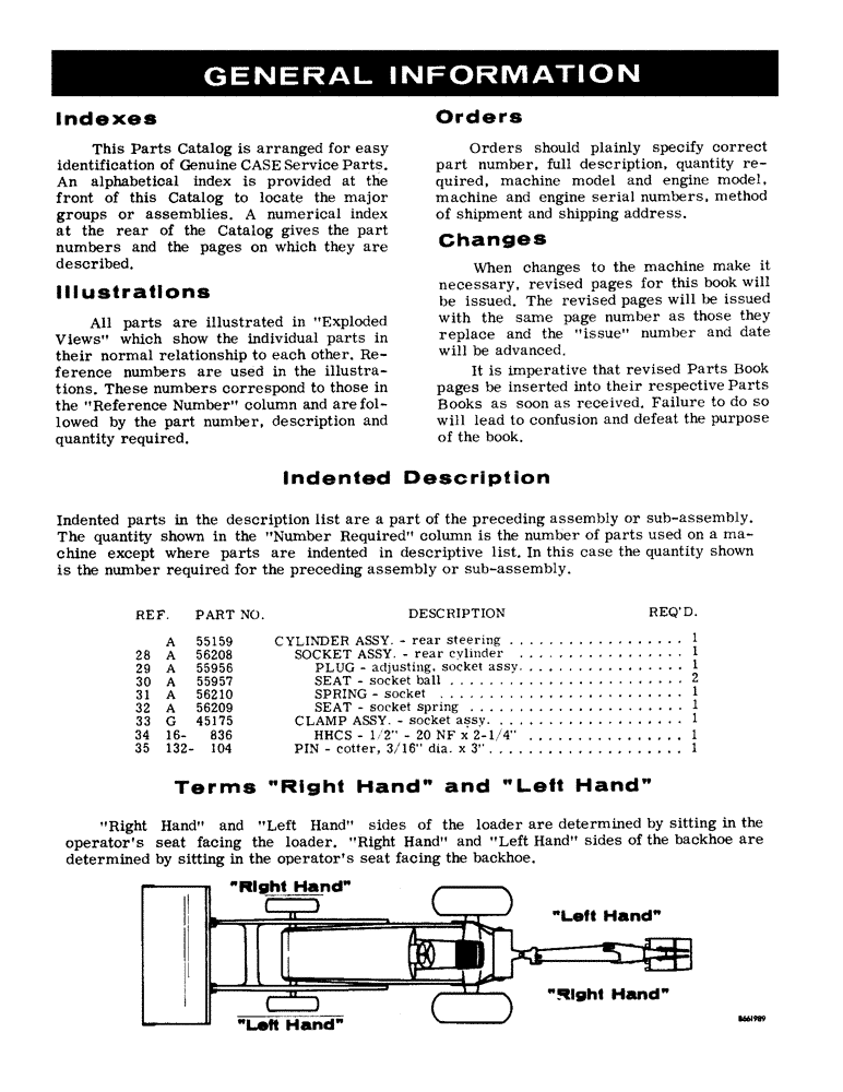 Схема запчастей Case 680CK - (001) - GENERAL INFORMATION (00) - GENERAL & PICTORIAL INDEX