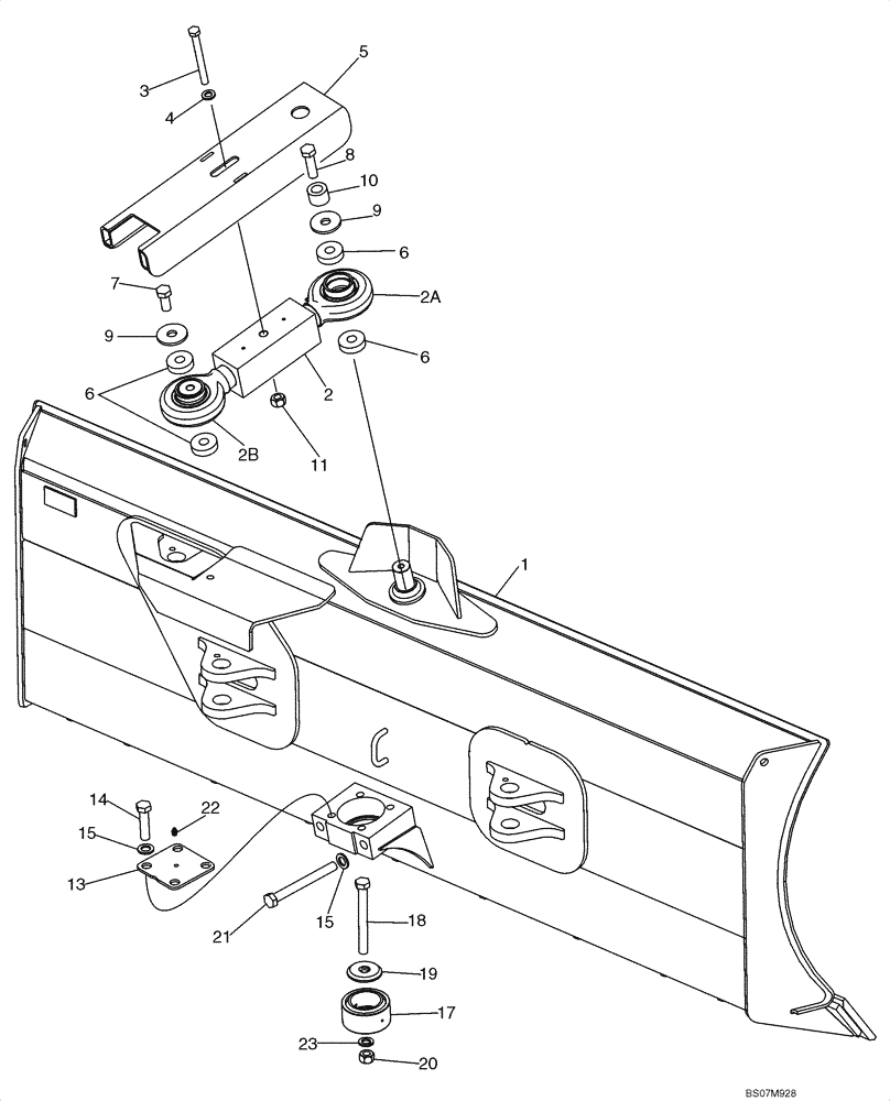 Схема запчастей Case 850L - (09-02) - DOZER BLADE - MOUNTING (09) - CHASSIS/ATTACHMENTS