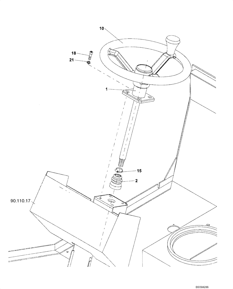 Схема запчастей Case SV212 - (41.101.01) - CONTROL, STEERING (GROUP 188) (ND126681) (41) - STEERING