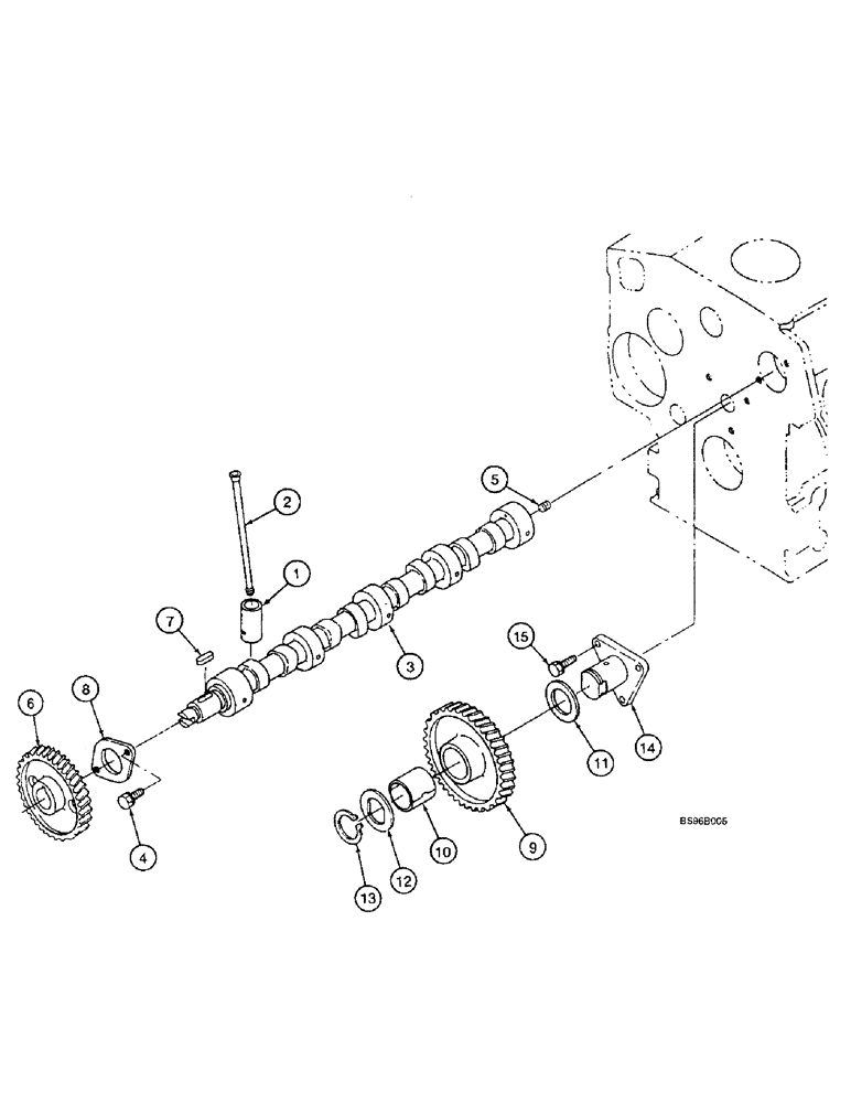 Схема запчастей Case 1825B - (2-26) - CAMSHAFT (02) - ENGINE