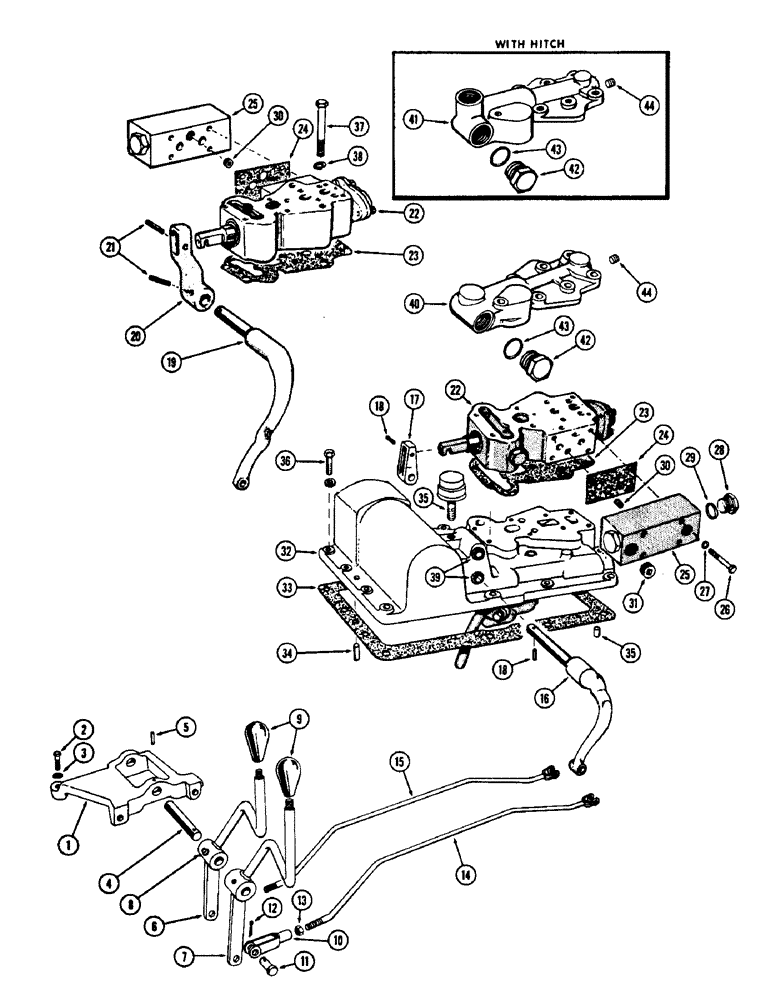 Схема запчастей Case 430CK - (114) - REMOTE HYDRAULIC CONTROLS 