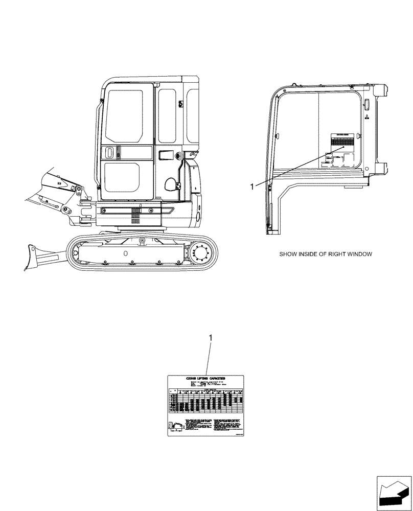 Схема запчастей Case CX50B - (06-017) - NAME PLATE INSTAL, CAB / LONG ARM (90) - PLATFORM, CAB, BODYWORK AND DECALS