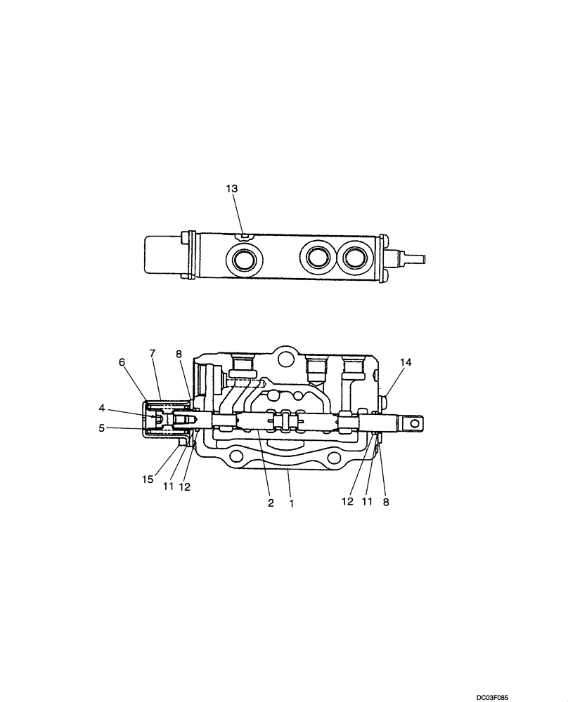 Схема запчастей Case CX14 - (08-26[00]) - VALVE ASSY - TRAVEL CONTROL RIGHT HAND (08) - HYDRAULICS