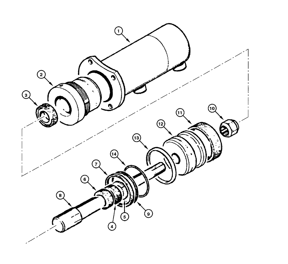 Схема запчастей Case 865 - (08.60[00]) - CYLINDER - SADDLE LOCK LH/RH (08) - HYDRAULICS