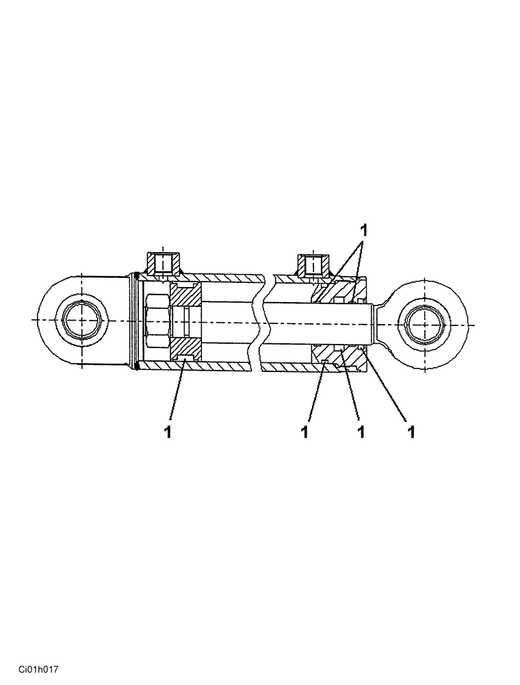 Схема запчастей Case SV223 - (10-006-01[01]) - OPERATORS COMPARTMENT TILTING CYLINDER (07) - HYDRAULIC SYSTEM