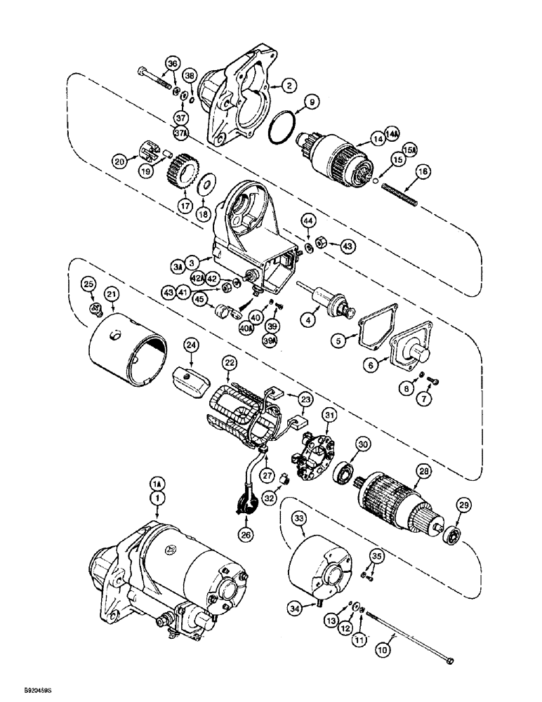 Схема запчастей Case 860 - (4-02) - STARTER (04) - ELECTRICAL SYSTEMS