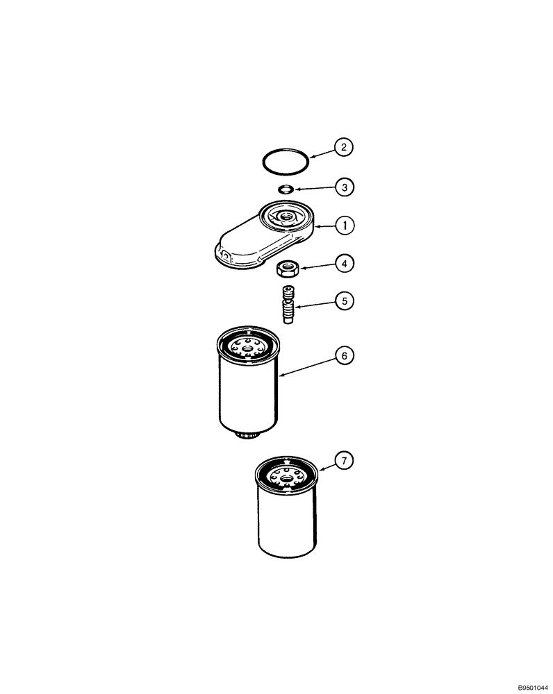 Схема запчастей Case 550H-IND - (03-10) - FUEL FILTER, 4-390/4T-390 EMISSIONS CERTIFIED ENGINE (03) - FUEL SYSTEM