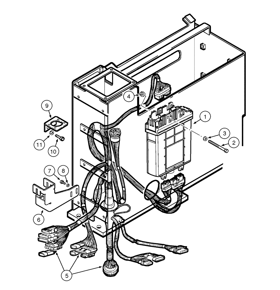 Схема запчастей Case 845 - (04-22[01]) - ELECTRIC SYSTEM - CONTROL UNIT (04) - ELECTRICAL SYSTEMS