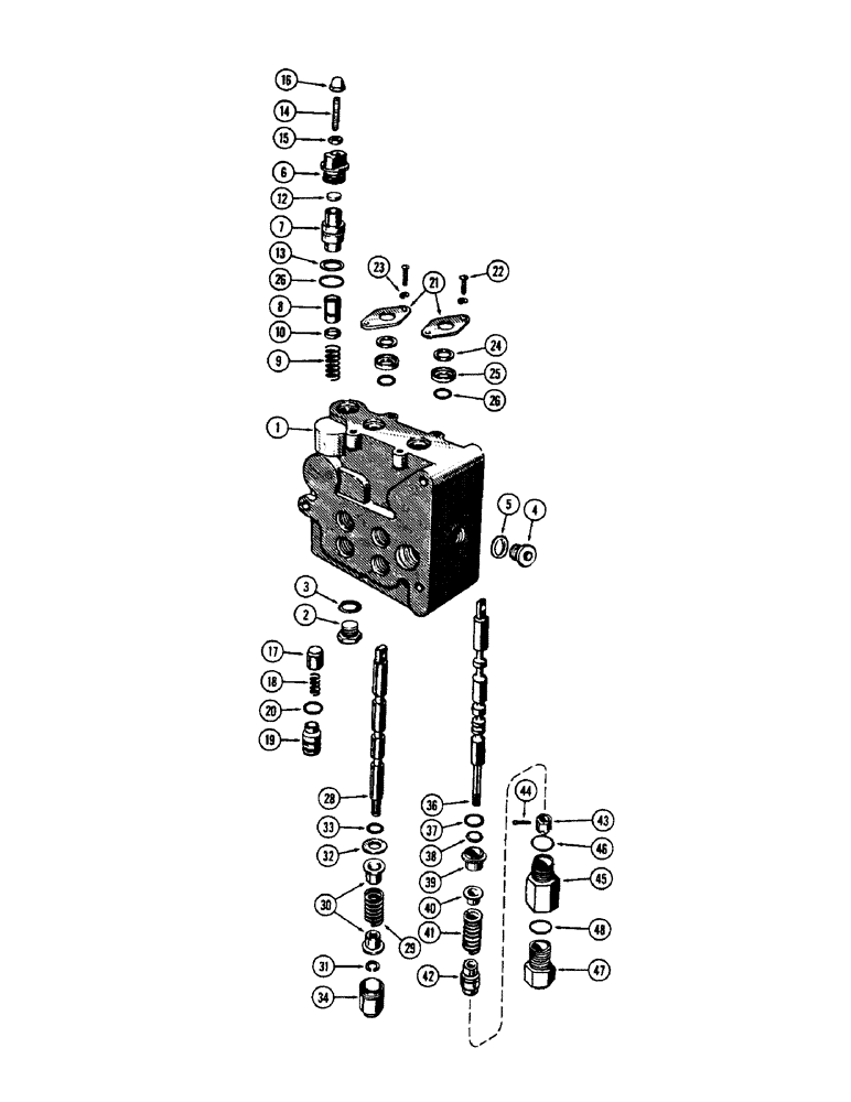 Схема запчастей Case W5A - (166) - A13675 VALVE (08) - HYDRAULICS