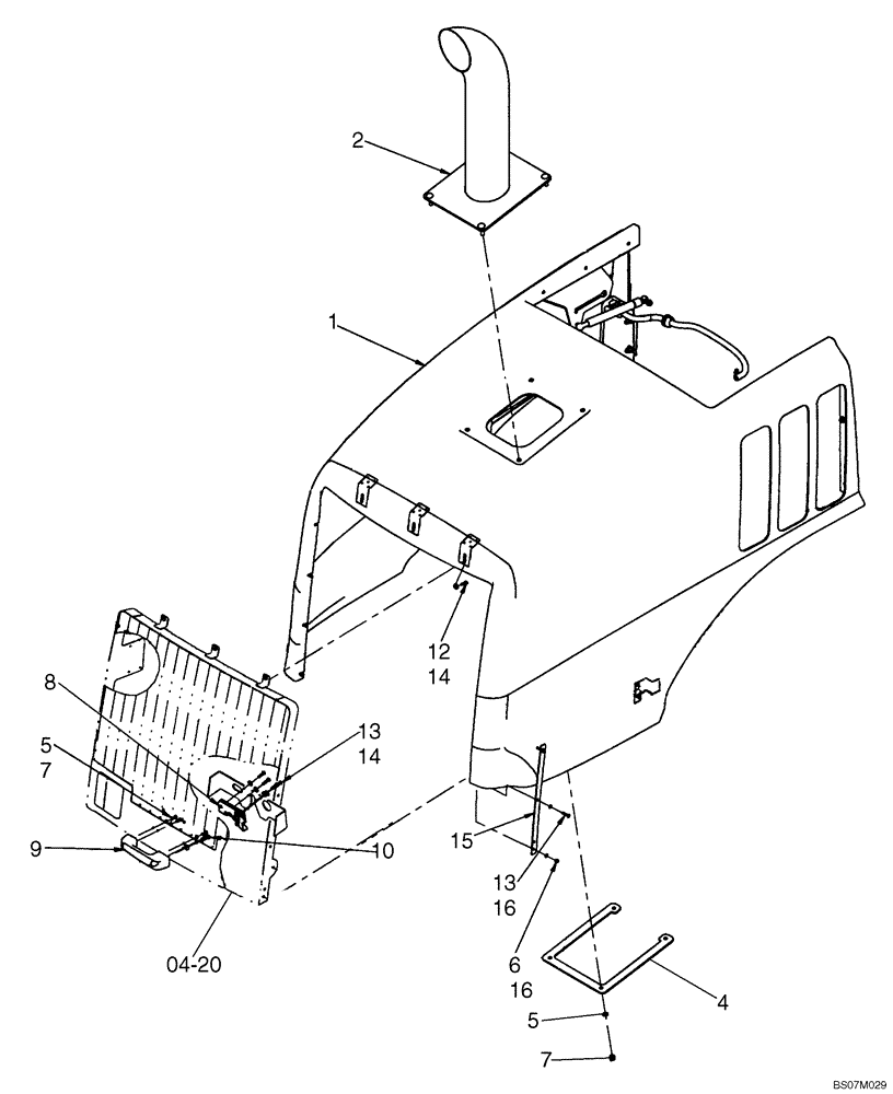 Схема запчастей Case 521E - (09-31) - HOOD (09) - CHASSIS