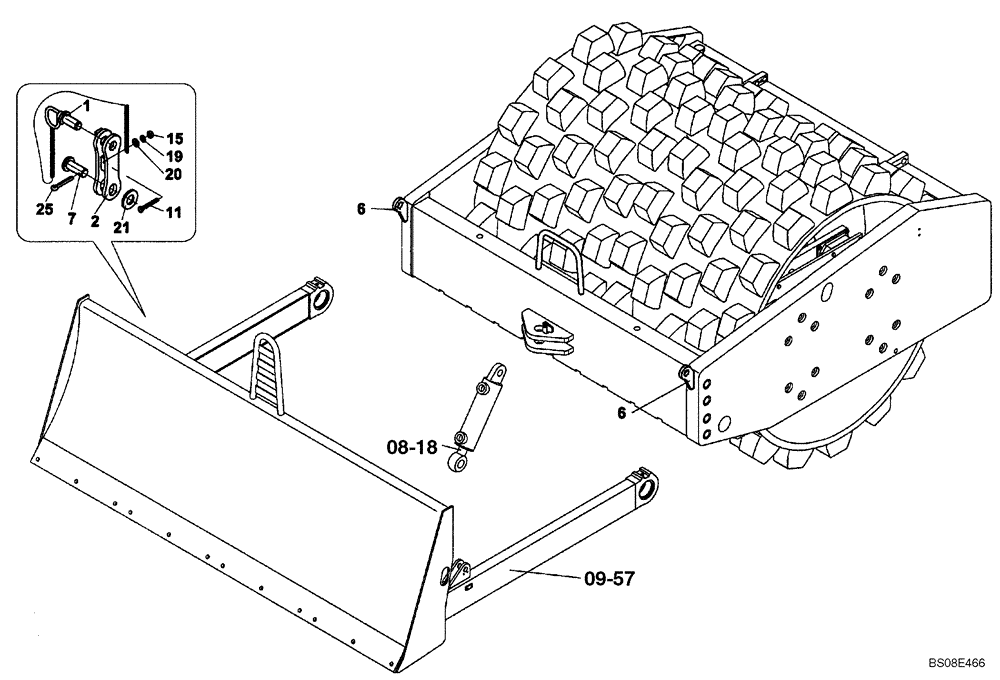 Схема запчастей Case SV208 - (09-58[01]) - LOCK, DOZER BLADE (GROUP 556) (ND109312) (09) - CHASSIS/ATTACHMENTS