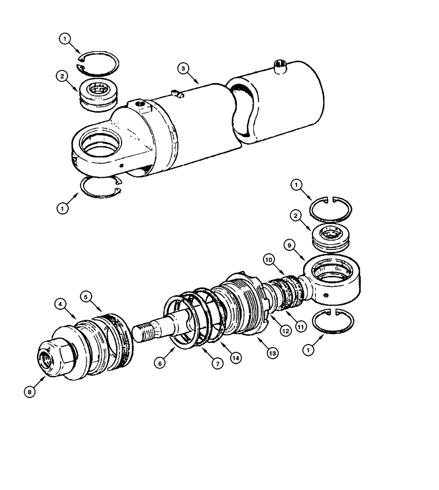 Схема запчастей Case 865 - (08.61[00]) - CYLINDER - LINK LH/RH (08) - HYDRAULICS