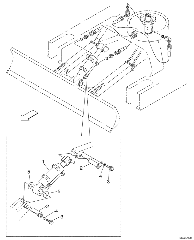 Схема запчастей Case CX75SR - (09-29) - DOZER BLADE CYLINDER MOUNTING (09) - CHASSIS/ATTACHMENTS