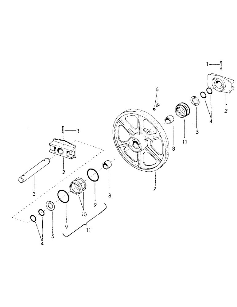 Схема запчастей Case 30YC - (B04) - IDLER WHEEL (04) - UNDERCARRIAGE