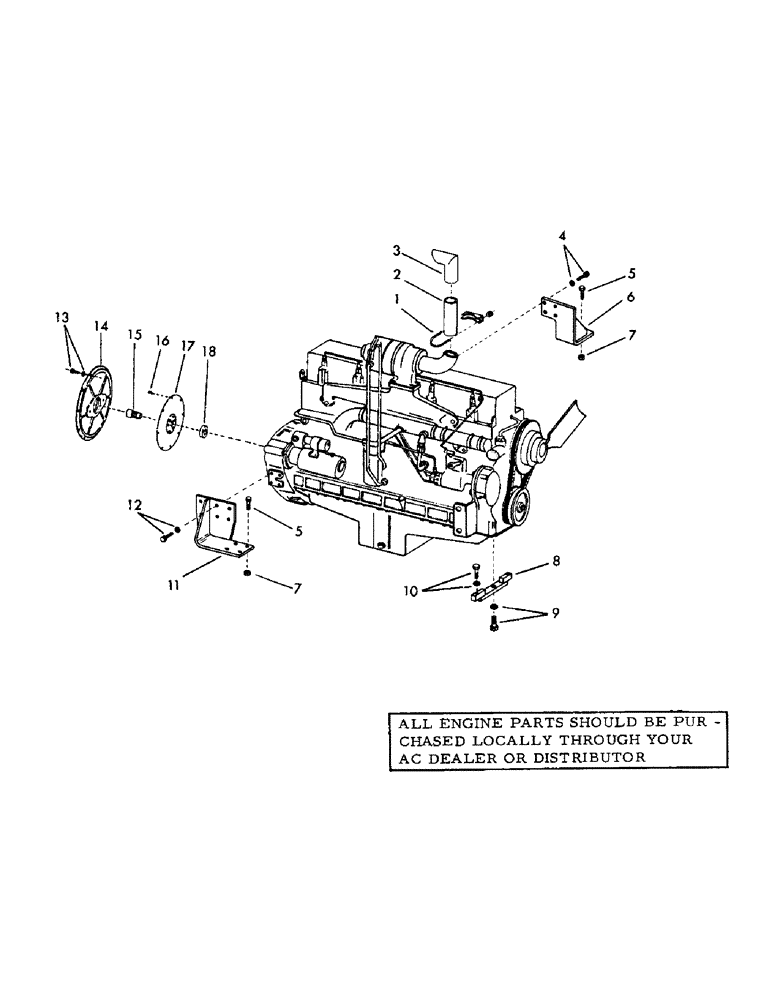 Схема запчастей Case 30YC - (C14) - AC 2900 DIESEL (DROTT #58570) AND ATTACHING PARTS (01) - ENGINE