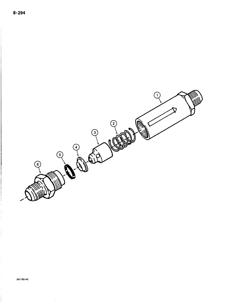 Схема запчастей Case 1187B - (8-294) - CHECK VALVE, USED WITH ROTARY CUTTER (08) - HYDRAULICS