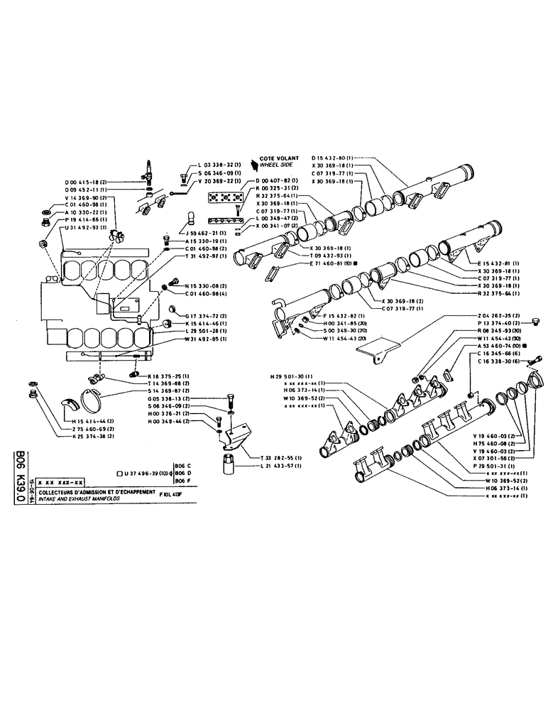 Схема запчастей Case 160CKS - (079) - INTAKE AND EXHAUST MANIFOLDS (01) - ENGINE