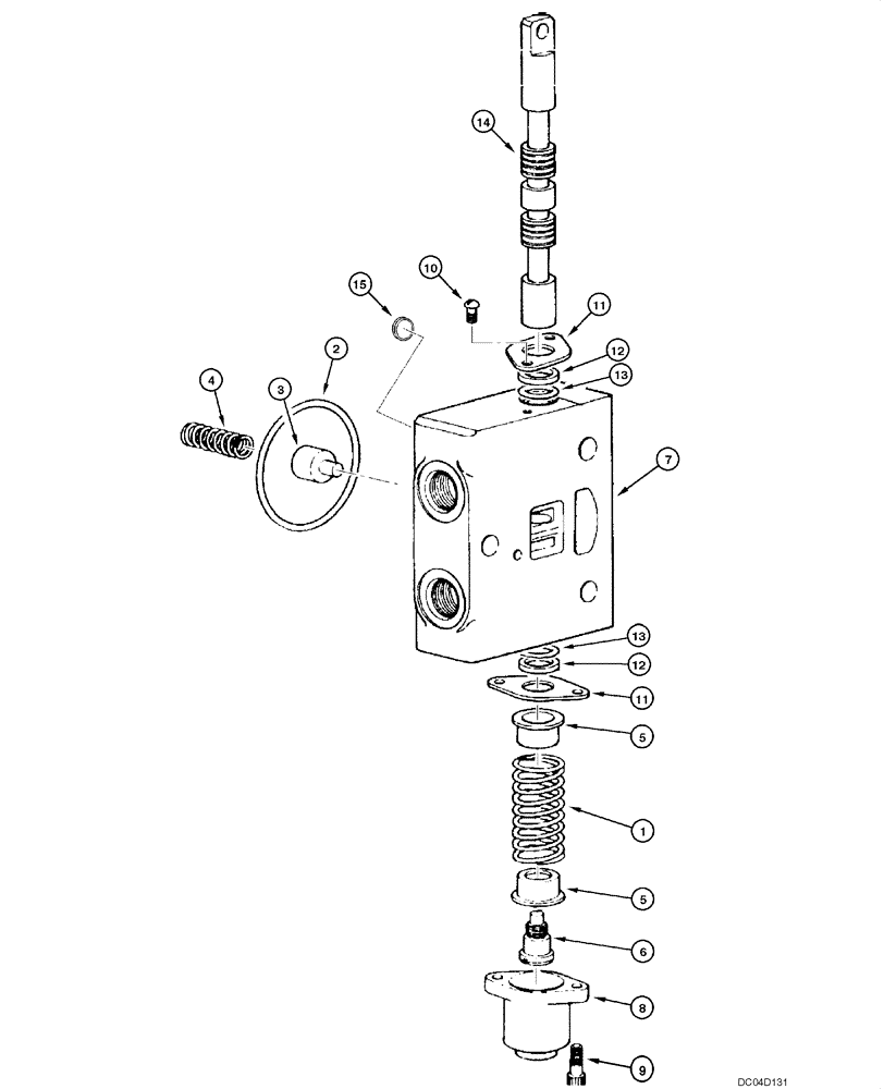 Схема запчастей Case 885 - (08.43[00]) - DISTRIBUTOR - BLADE SIDE SHIFT VALVE (08) - HYDRAULICS