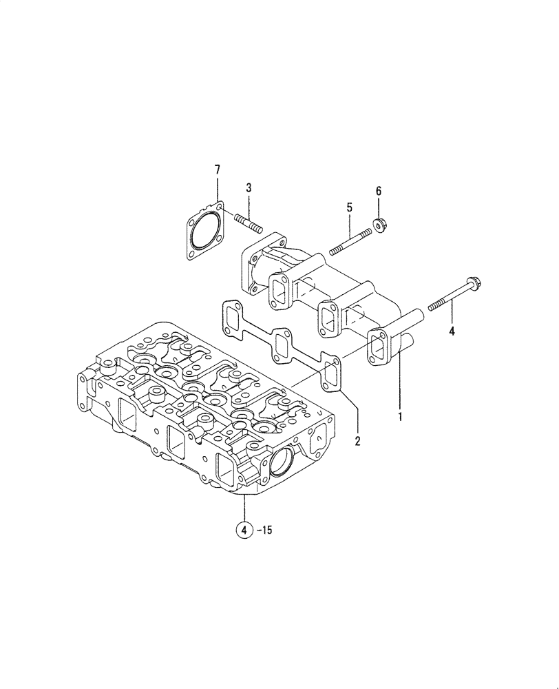 Схема запчастей Case CX31B - (ENGINE-06[1]) - EXHAUST MANIFOLD (10) - ENGINE