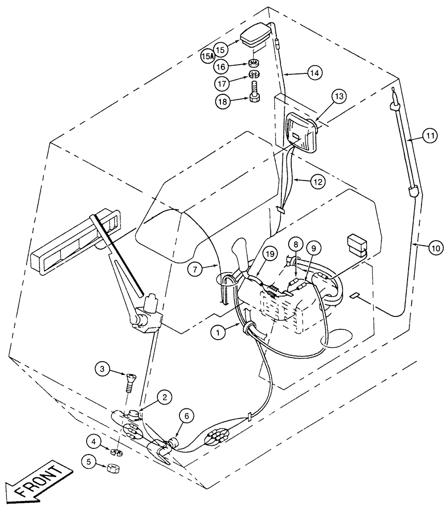 Схема запчастей Case 9020 - (4-20) - CAB HARNESS, DOME LAMP AND SPEAKER (04) - ELECTRICAL SYSTEMS