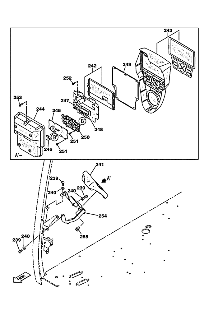 Схема запчастей Case CX300C - (04-012-00[01]) - CAB - ELECTRICAL CIRCUIT (04) - ELECTRICAL SYSTEMS