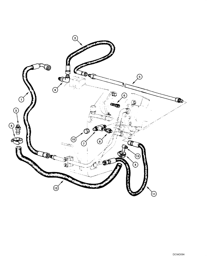 Схема запчастей Case 885 - (08.06[00]) - MAIN PUMP CIRCUIT (08) - HYDRAULICS