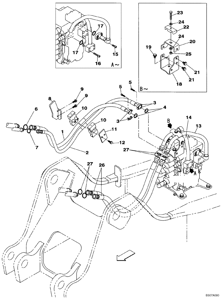 Схема запчастей Case CX160B - (08-11) - HYDRAULICS - ARM AND BUCKET (08) - HYDRAULICS