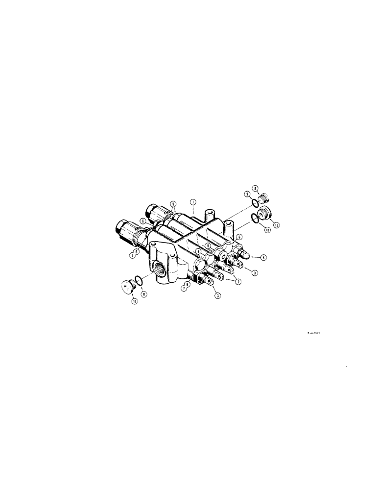 Схема запчастей Case 450 - (274[1]) - D36085 EQUIPMENT CONTROL VALVE (4 SPOOL) (07) - HYDRAULIC SYSTEM