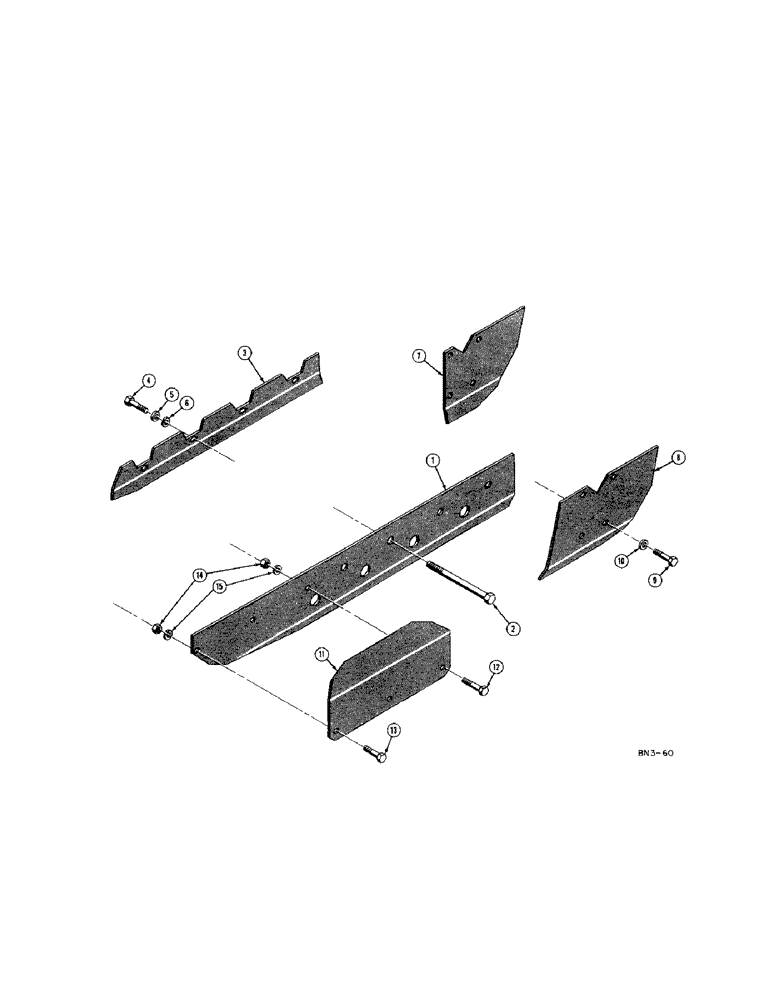 Схема запчастей Case 420C - (132[1]) - ROCK GUARDS (04) - UNDERCARRIAGE