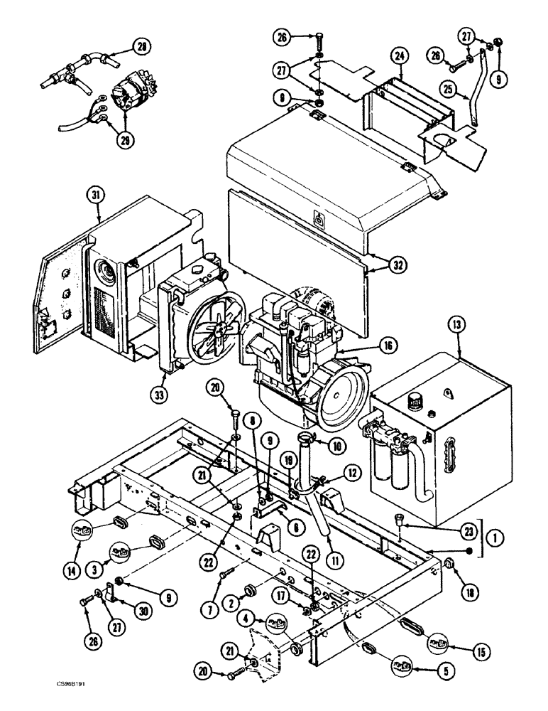 Схема запчастей Case 688BCK - (9B-02) - ENGINE MODULE, 688B CK(120301-) (05.1) - UPPERSTRUCTURE CHASSIS/ATTACHMENTS