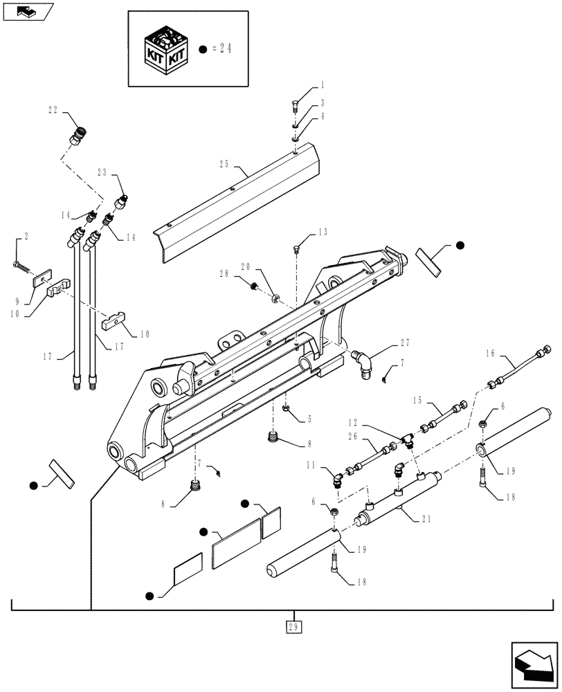 Схема запчастей Case 570N EP - (35.525.AA[02]) - VAR - 423049 - QUICK COUPLER, ASSY (35) - HYDRAULIC SYSTEMS