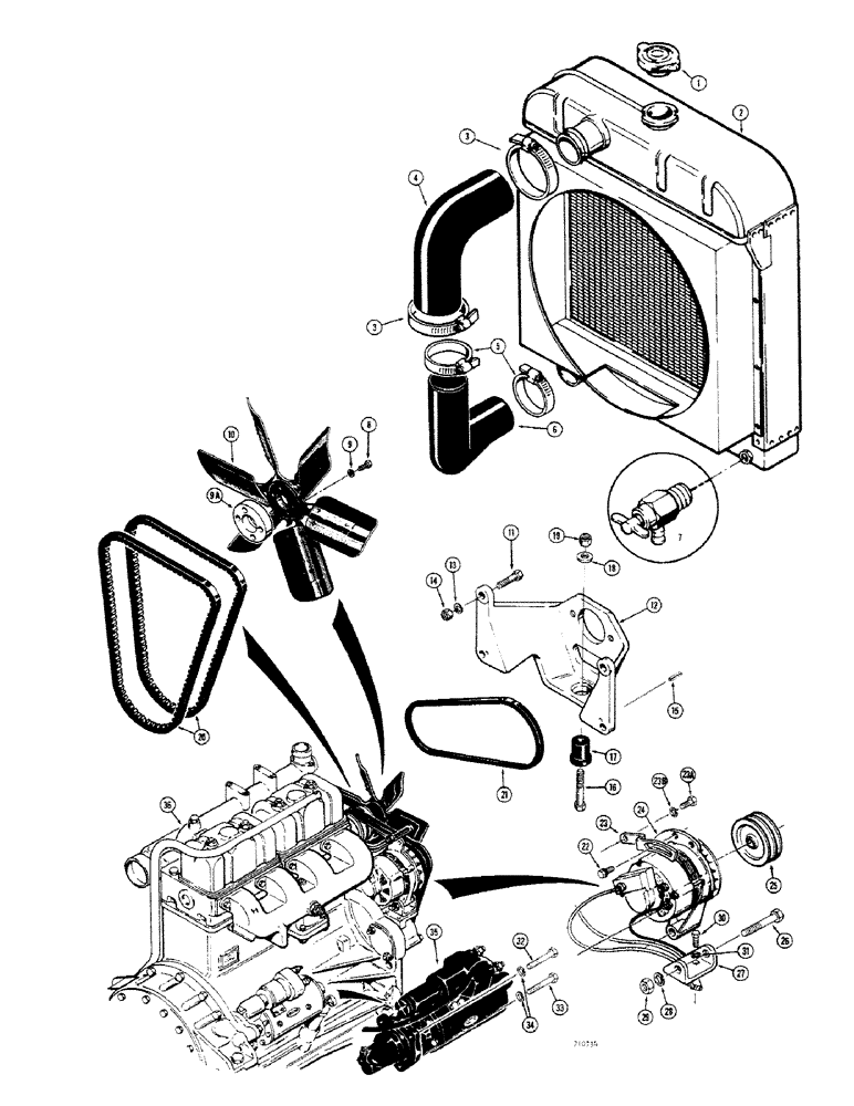 Схема запчастей Case 680CK - (066) - ENGINE AND RELATED PARTS (10) - ENGINE