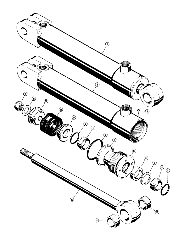 Схема запчастей Case 480CK - (48) - D28279 BACKHOE STABILIZER CYLINDER (35) - HYDRAULIC SYSTEMS