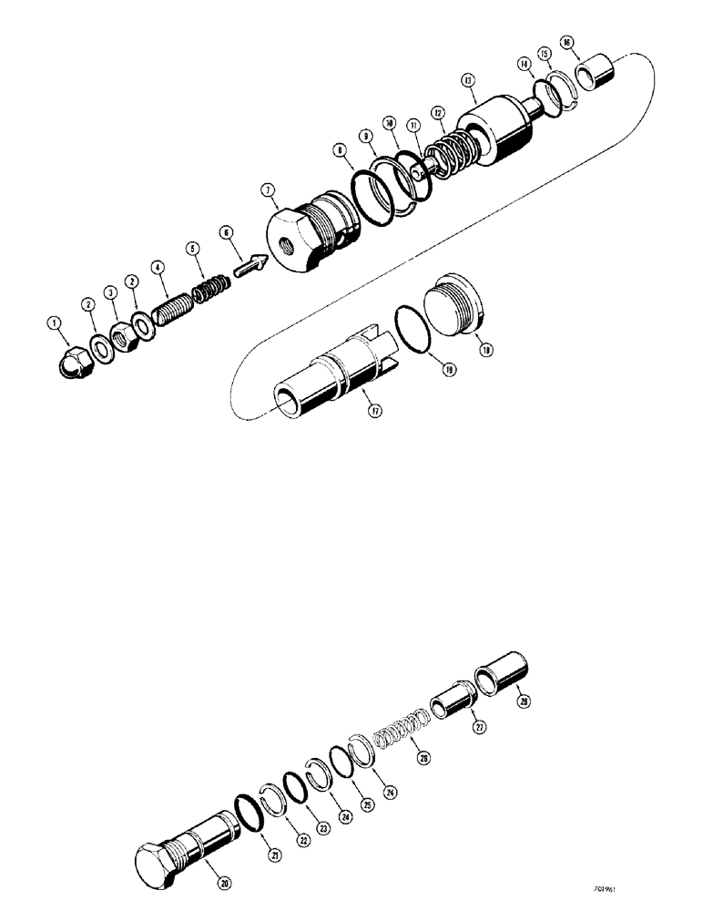 Схема запчастей Case 780 - (354) - LOADER CONTROL VALVE, MAIN RELIEF VALVE, CHECK VALVE (08) - HYDRAULICS