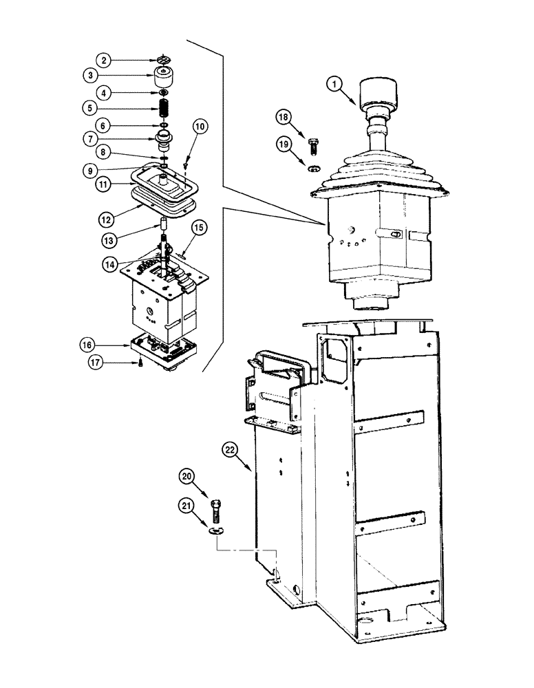 Схема запчастей Case 845 DHP - (06-04[01]) - TRANSMISSION - SHIFT LEVER (06) - POWER TRAIN