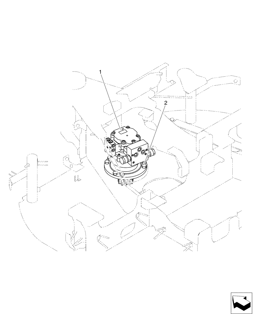 Схема запчастей Case CX50B - (01-022[01]) - MOTOR INSTAL, SWING (35) - HYDRAULIC SYSTEMS