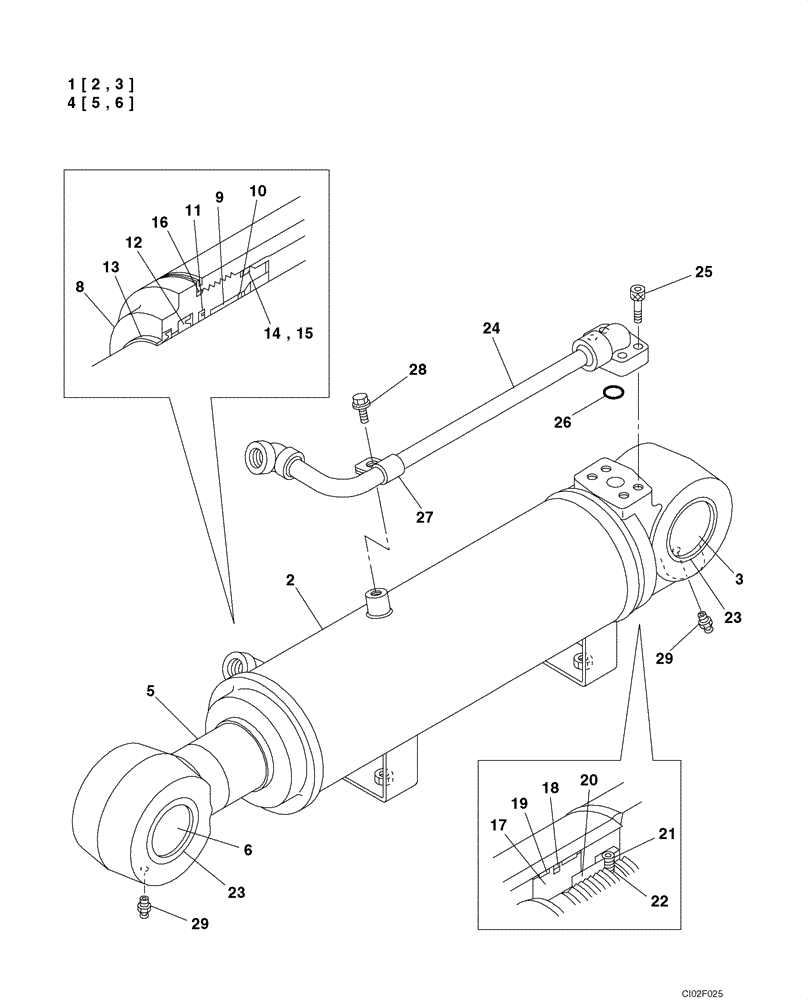 Схема запчастей Case CX135SR - (08-111) - CYLINDER ASSY, DOZER BLADE - MODELS WITHOUT LOAD HOLD (08) - HYDRAULICS