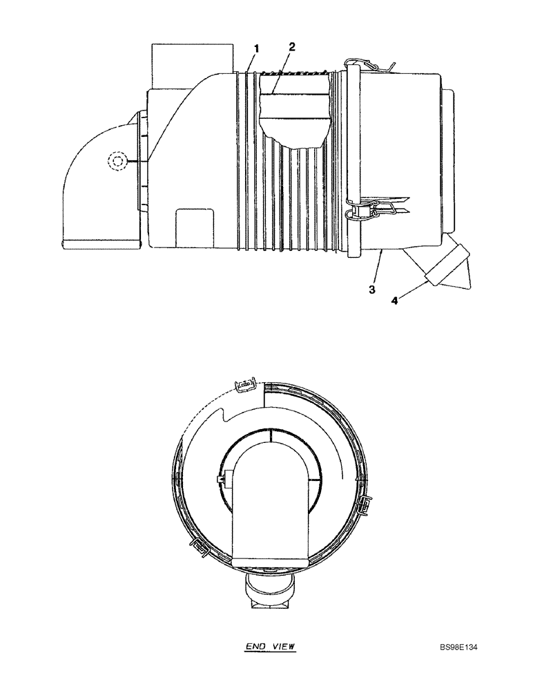 Схема запчастей Case 686GXR - (2-16) - AIR CLEANER ASSEMBLIES - TURBOCHARGED ENGINE (02) - ENGINE