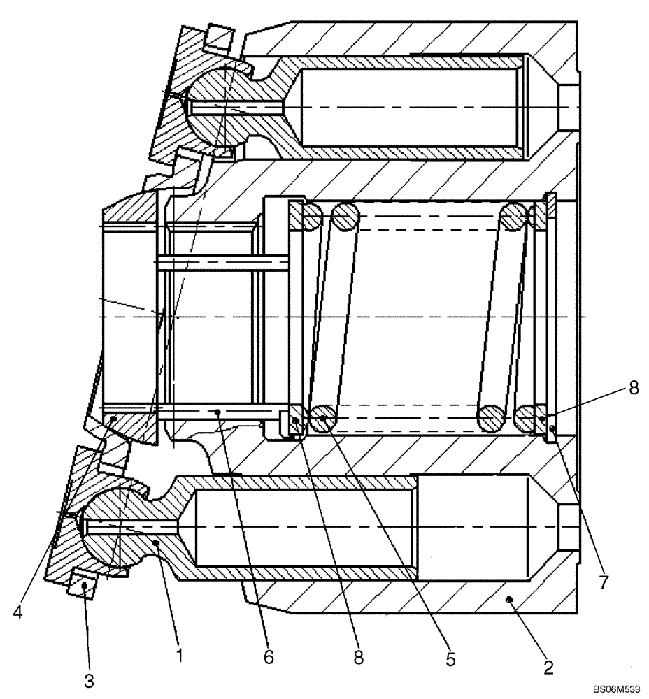 Схема запчастей Case 921E - (08-34A) - PUMP ASSY - REAR (08) - HYDRAULICS