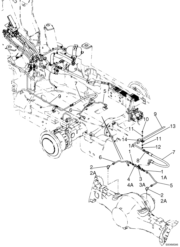 Схема запчастей Case 921E - (07-06) - HYDRAULICS - BRAKE, MAIN - REAR AXLE (07) - BRAKES