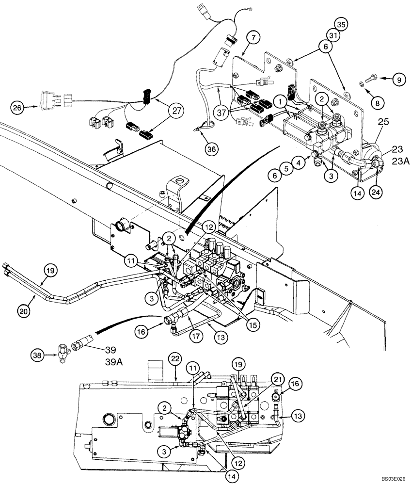 Схема запчастей Case 570MXT - (08-07A) - HYDRAULICS - RIDE CONTROL (86983598 SOLENOID VALVE) (08) - HYDRAULICS