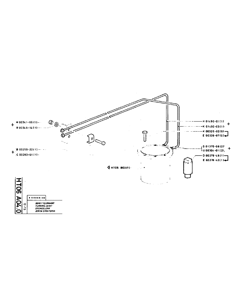 Схема запчастей Case TC45 - (072) - TURNING JOINT 