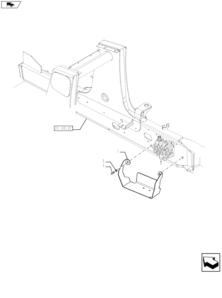 Схема запчастей Case 590SN - (35.724.08) - VALVE - LOADER CONTROL, GUARD (35) - HYDRAULIC SYSTEMS