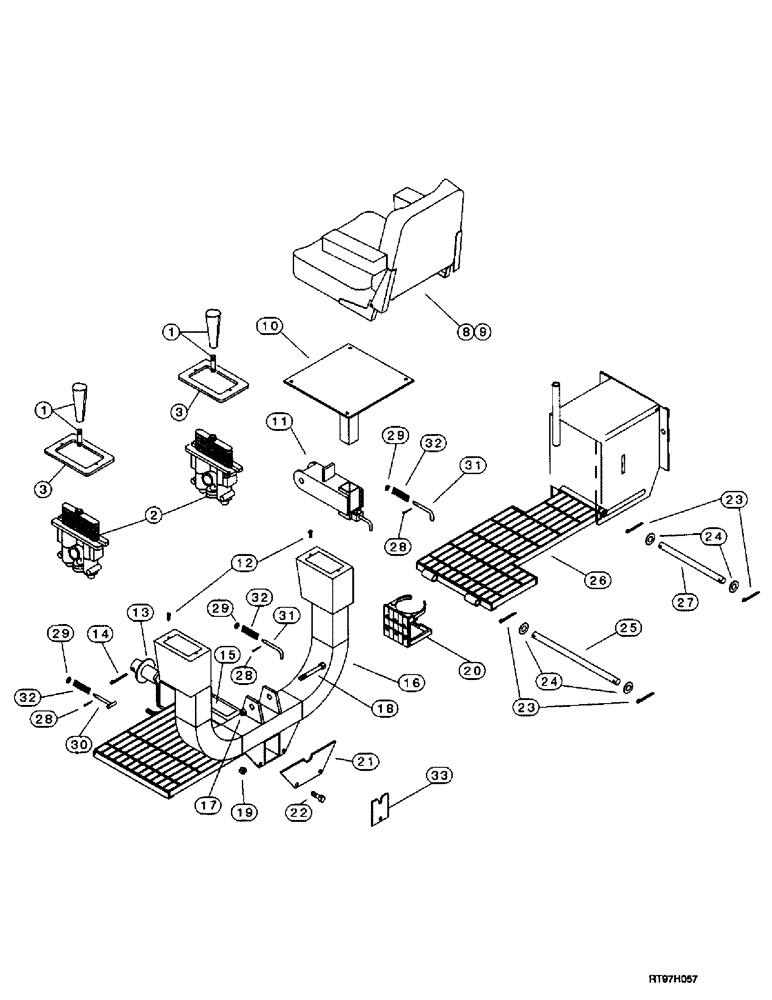 Схема запчастей Case 200TX - (9-20) - OPERATOR CONTROL CENTER 