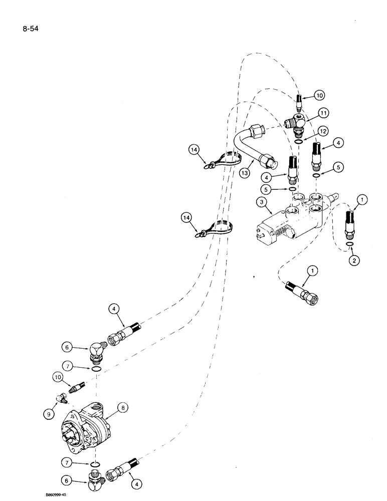 Схема запчастей Case 360 - (8-54) - HYDRA-BORER HYDRAULIC CIRCUIT (08) - HYDRAULICS