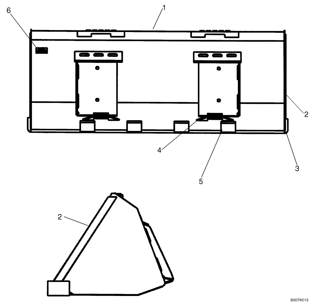 Схема запчастей Case 420CT - (09-08) - BUCKETS - LOADER, UTILITY / LIGHT MATERIAL (09) - CHASSIS