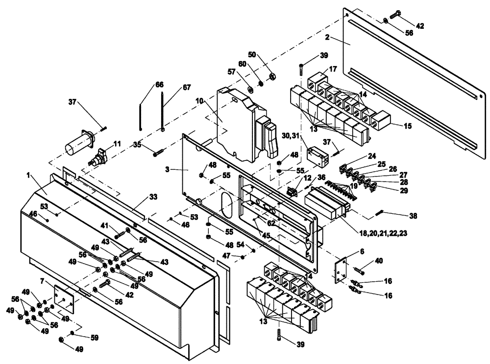 Схема запчастей Case DV210 - (55.640.01) - ELECTRICAL DISTRIBUTION SYSTEM (GROUP 408-2-ND142668) (55) - ELECTRICAL SYSTEMS